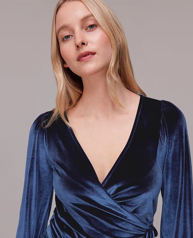 Velvet Wrap Top